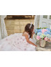 Short Sleeves Tulle Rosette Fiarytale Flower Girl Dress